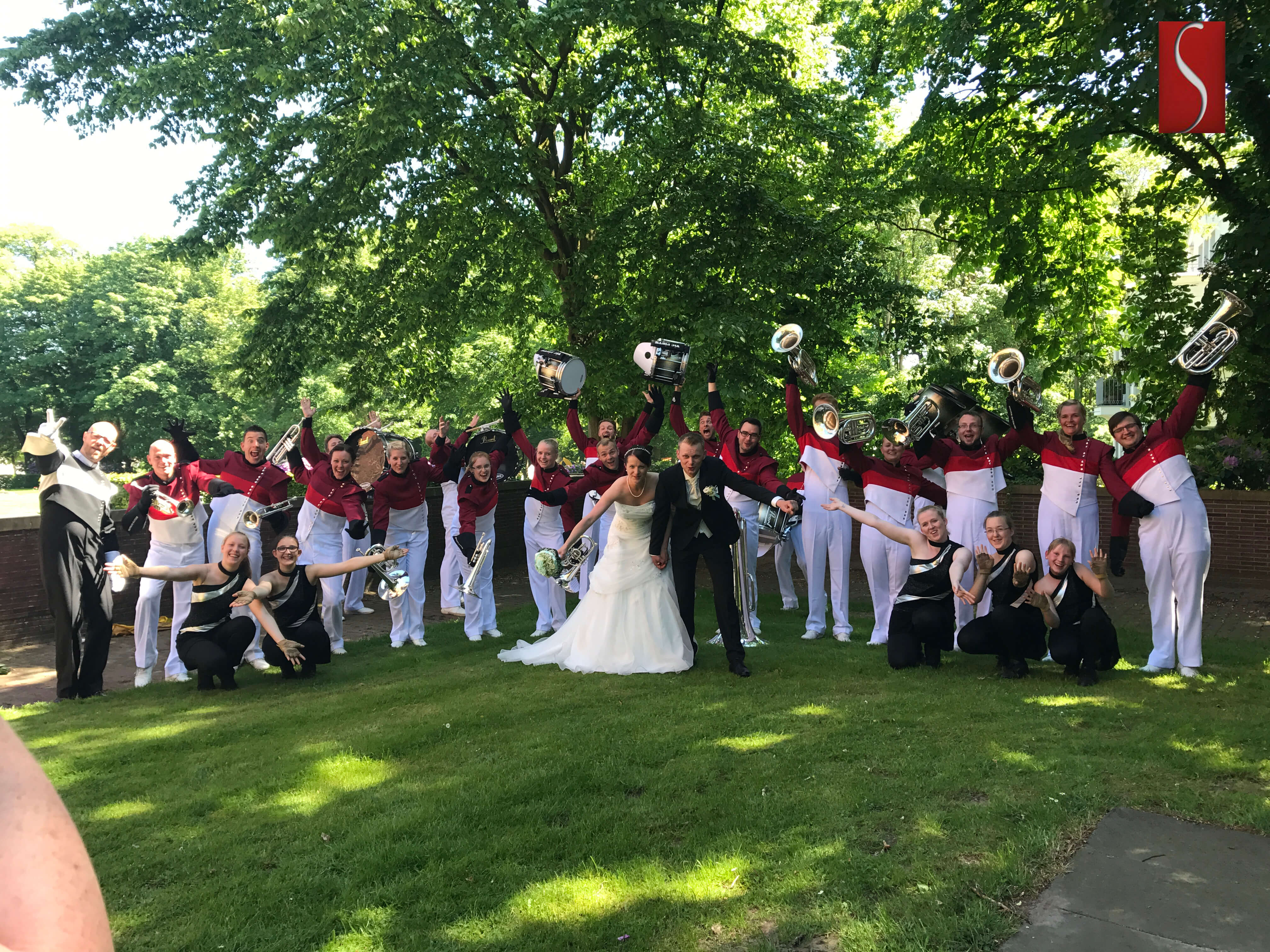 Grünen Showband Hochzeit