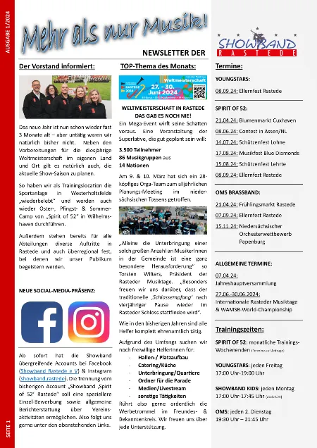 SBR Newsletter 01-2024 - Titelseite